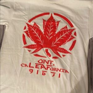 White and Red Graphic Men's Shirt